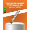 Salon kalitesinde sonuçlar sunan bu şarjlı saç kesme makinesi, evde profesyonel bakım yapmak isteyenler için özel olarak tasarlanmıştır. Titanyum alaşımlı bıçakları uzun süre keskinliğini korur ve her kullanımda temiz, düzgün bir kesim sağlar. Cihaz, 0.5 