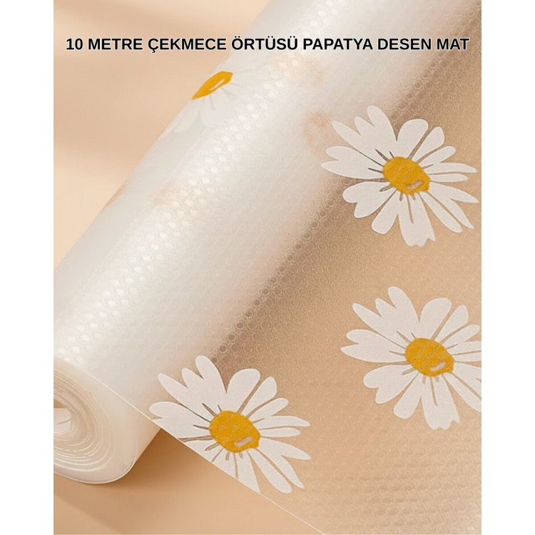 10 Meters Daisy Patterned Anti-Slip Protector for Cabinet InteriorMat