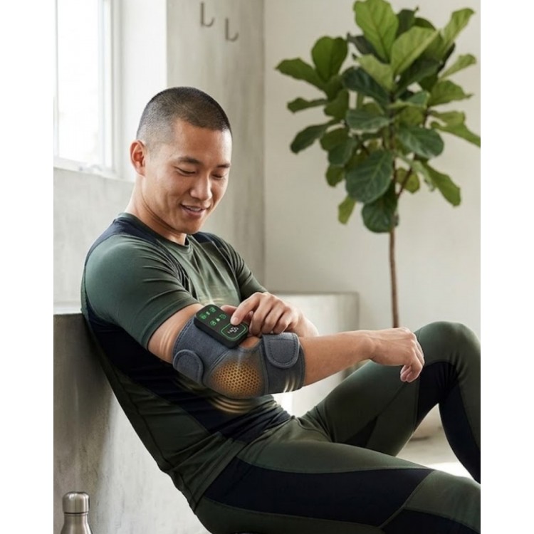 Heat Controlled Vibrating Knee Shoulder Massage Knee Pad SetWireless 2 Pieces