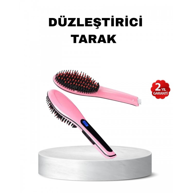 Dijital Ekranlı Seramik Saç Düzleştirici Tarak – 5 Kademeli Isı Ayarı İyon Kontrollü