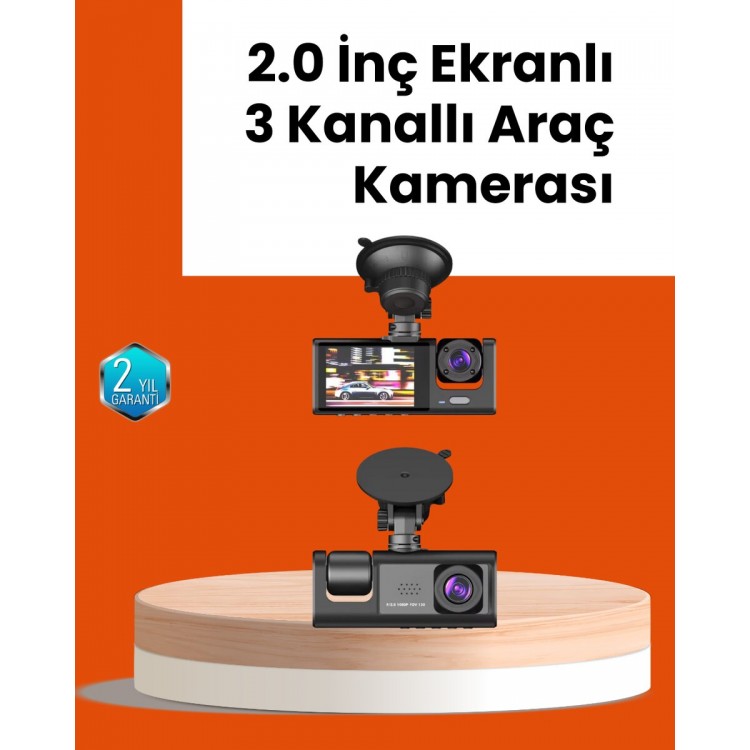 Full HD Dash Cam Two-Way Recording andImpact Sensor