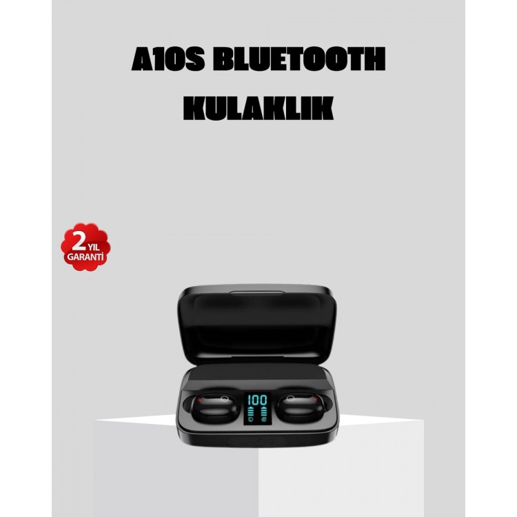 A10s Kablosuz Bluetooth Kulaklık – 1800mAh Powerbank Otomatik Eşleşme iOS/Android Uyumlu
