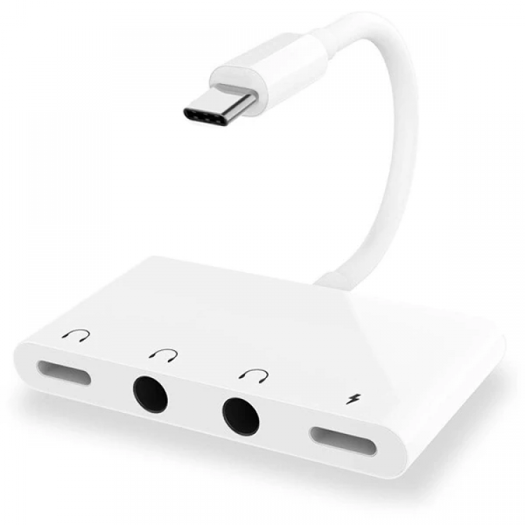 ALLY Andriod Usb Type C 4in1 Otg Audio3*AA Couple DC 3.5MM Jack-(5775)