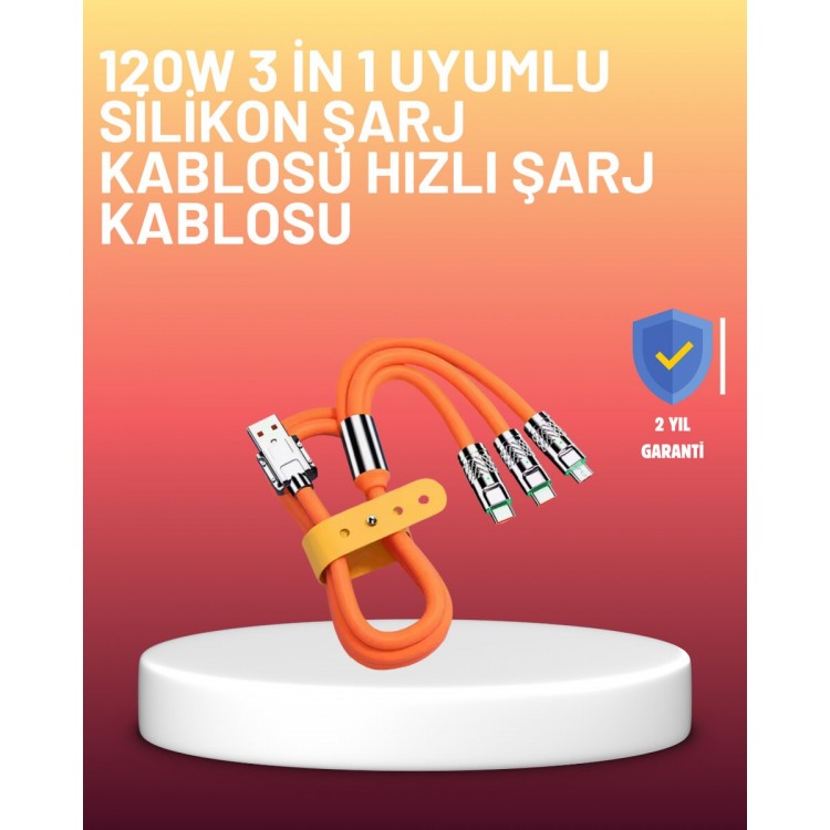 Çinko Alaşımlı Uçlu 120 W Şarj Kablosu – Dolaşmaya Dayanıklı 12 m USB Kablo
