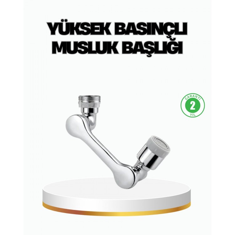 Üç Segmentli 1080 Derece Musluk Aparatı Esnek Döner Havalandırıcı Pratik Kullanım