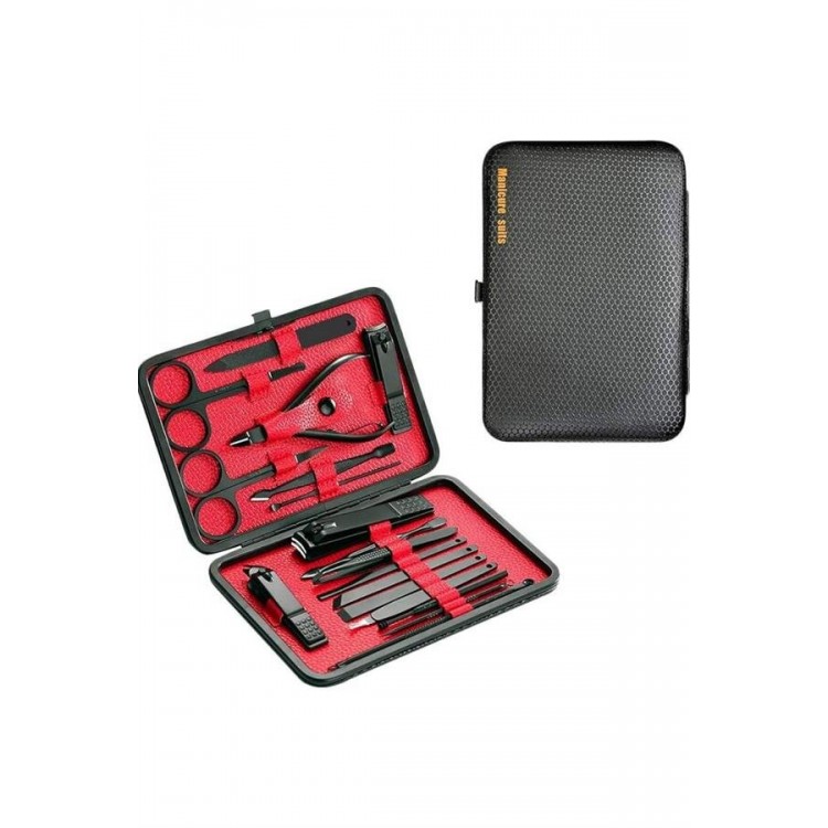 17 Piece Manicure Set Hand and Foot CareFile Tweezers Nail Cleaning