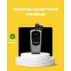 Taşınabilir Bluetooth kulaklık, ergonomik kulak içi tasarımıyla uzun süre konforlu kullanım sağlar. Klipsli yapısı sayesinde cebinizde taşımak yerine gömleğinize kolayca tutturabilirsiniz. 10 saate kadar konuşma ve müzik süresi sunan güçlü bataryasıyla gü