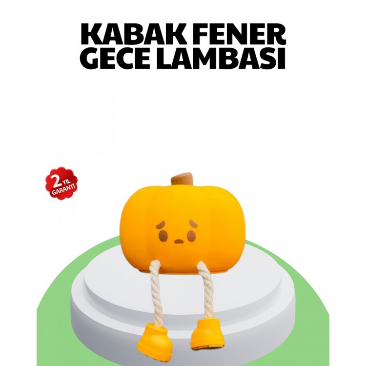 Şarjlı Pumpkin LED Masa Lambası Zamanlayıcılı Dokunmatik