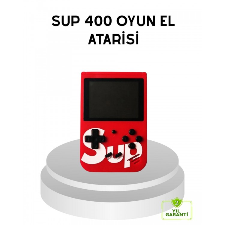 SUP Retro El Konsolu – 500 Oyun TV Bağlantılı 3 İnç Ekranlı Şarjlı Mini Atari