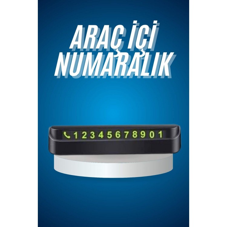 In-Vehicle Numbering Number Auto Glass Card PhosphorescentNUMBERATOR