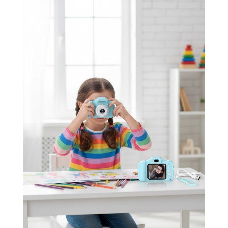 Mavi HD Taşınabilir Mini Kamera Video Kayıt ve Fotoğraf Çekim Özellikli