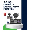 Araç güvenliği için geliştirilen üç kameralı araç kamerası, sürüş sırasında tüm detayları kaydederek olası riskleri en aza indirir. Full HD 1080P ön kamera, HD 720P iç ve arka kameralarla birlikte net görüntüler sunar. Gece görüş özelliği sayesinde karanl