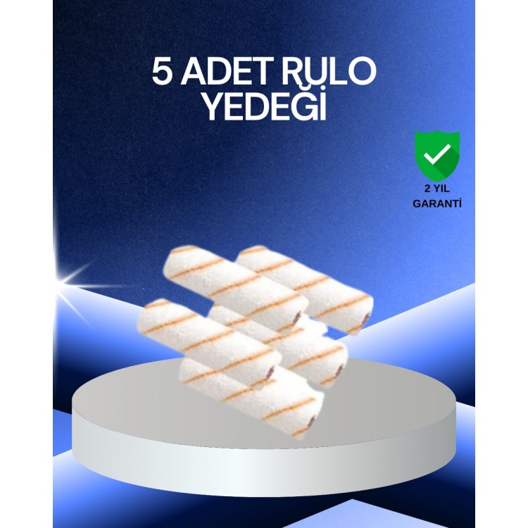 5’li Rulo Boya Seti Küçük Detay Çalışmaları İçin Uygun