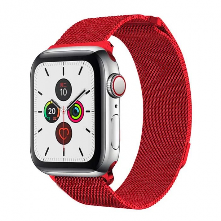 Ally Apple Watch 7-8 45mm 6-5-4 44mm Strap Cord Metal Milano Loop 3-2-1 42mm-(5775)