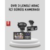 Full HD Triple Camera Dash Cam 170° WideAngled and Parking Assisted