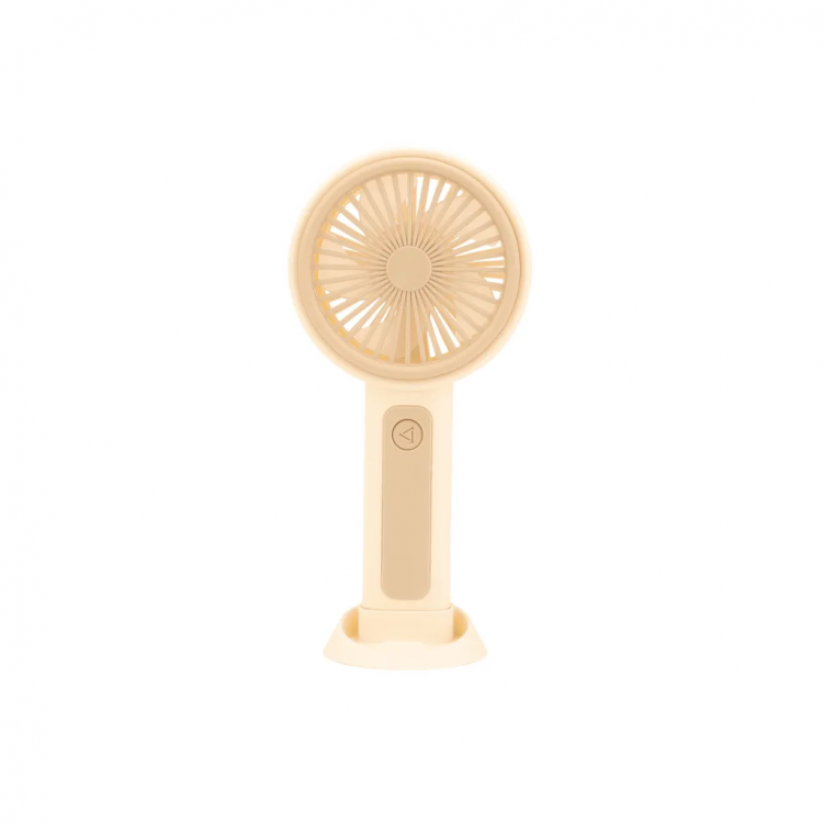 FENY FN-F25 CREAM-LIGHT BROWN 3 StagesSpeed ​​Handheld Type-C with Built-in 500mAh BatteryCharge Inlet Fan(1923)