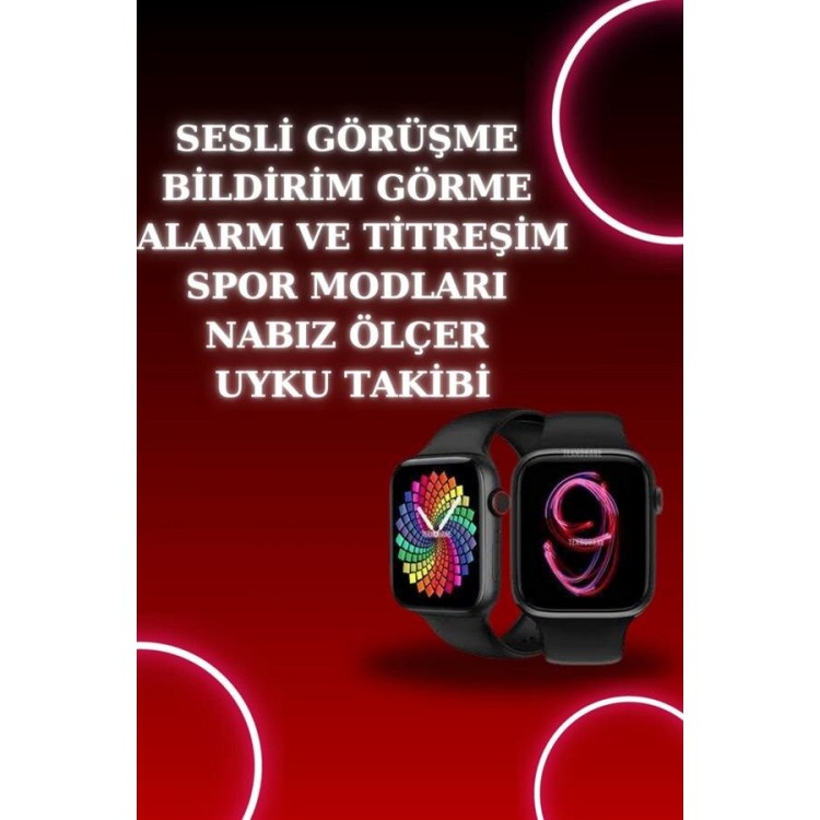 Smart Watch Call Call See Notification Sleep andHealth Tracking Pulse Meter with 3 Cords as a Gift