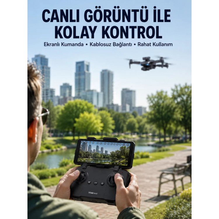 Katlanabilir Çift Kameralı Drone ile Havadan Fotoğraf ve Video Çekimi