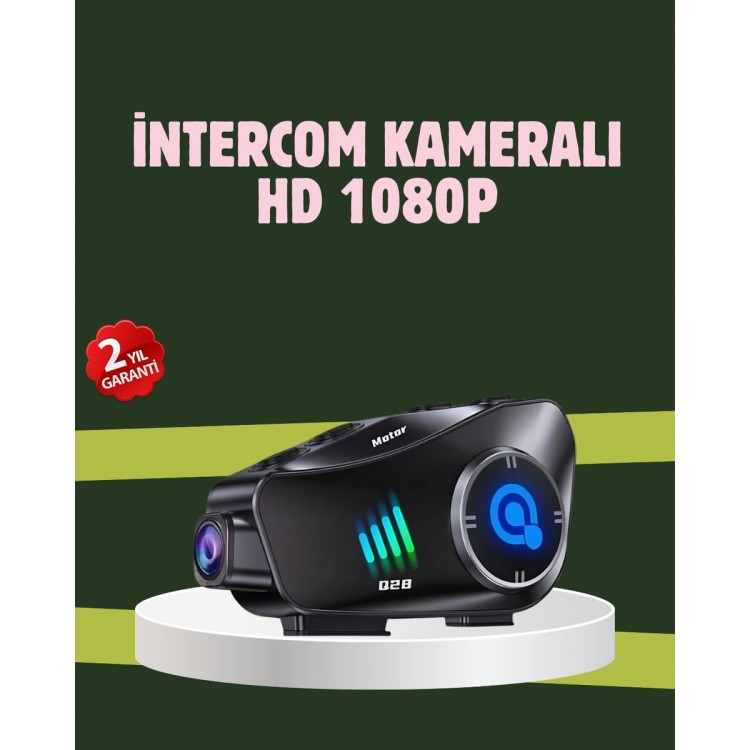 Q28 Full HD Kameralı Motosiklet Kask Kulaklığı – 45 Saat Müzik IPX6 Su Geçirmez