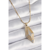 316L Çelik Gold Renk Zirkon Taşlı Vintage Model Kadın Kolye 5886