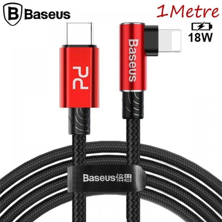 Baseus MVP Elbow Type-C to iPhone PD18W Fast Charging Usb Cable 1meter-(5775)