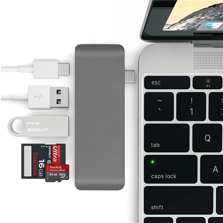 Ally 5 in1 USB-C Hub 3.0Type-C Charger Card Reader Type-C WholeFor Devices-(5775)