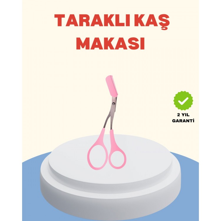 Profesyonel Taraklı Kaş Makası – Evde ve Salon Kullanımına Uygun