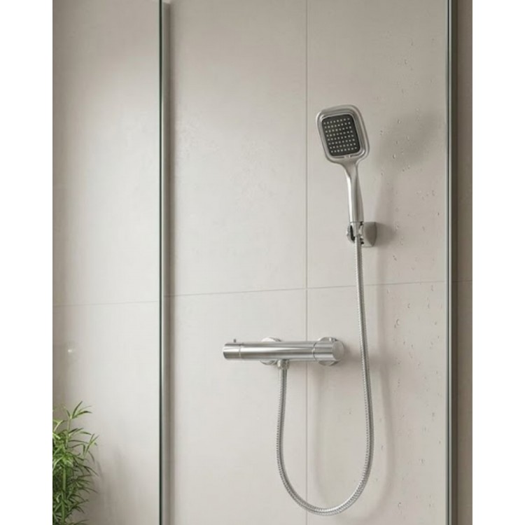 It's Functional Black Hand Shower Set with Spiral Hose andShower Hanger Bathroom Shower Head