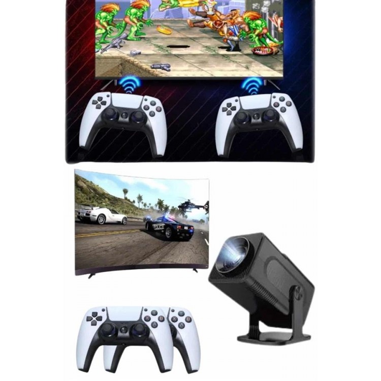 Retro Video Game Console Android Tv Handheld GameConsole WIFI Portable Projector