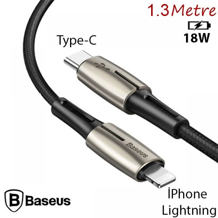 Baseus Waterdrop Type-C To iPhone PD18W FastCharge Cable 1.3M-(5775)