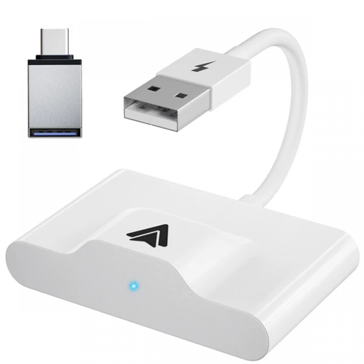 Ally Usb+Type-C Android Wireless Carplay Adapter Converter -Youtube Netflix Tiktok Video Reflector-(5775)