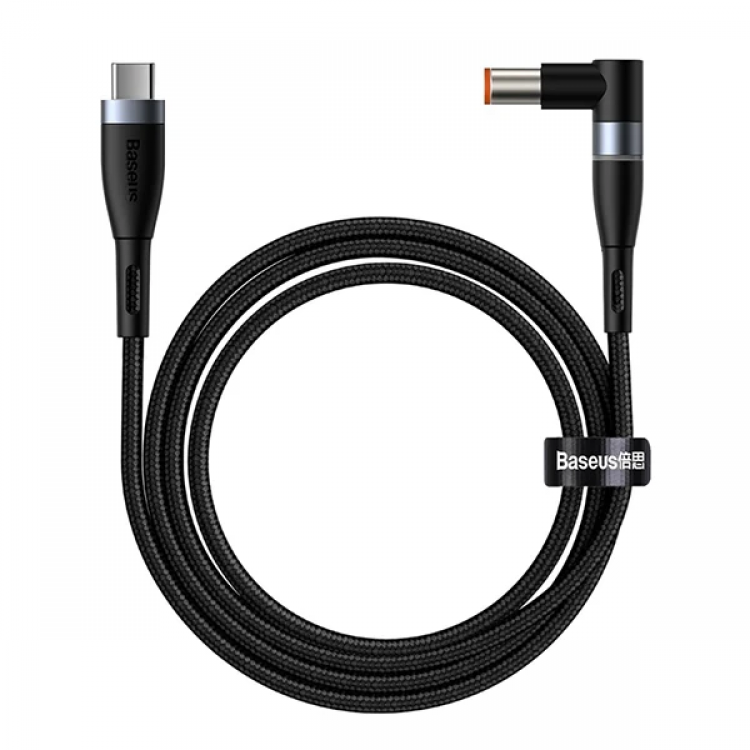 Baseus Zinc Magnetic Type-C to DC Round (79x55mm) Lenovo Laptop Charging Cable 100W 2m-(5775)