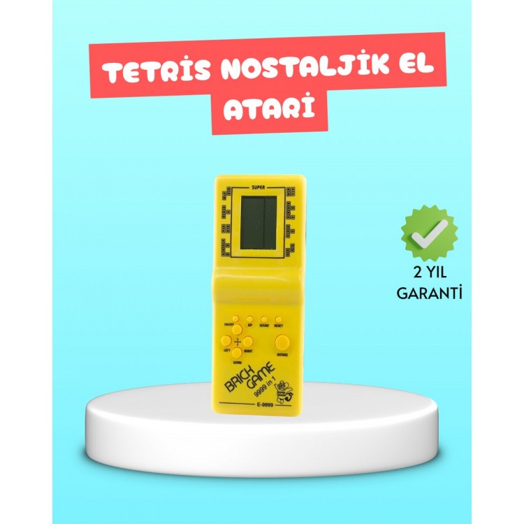 Taşınabilir El Aterisi Gameboy – Klasik Tetris Oyunu Pil ile Çalışan Mini El Konsolu