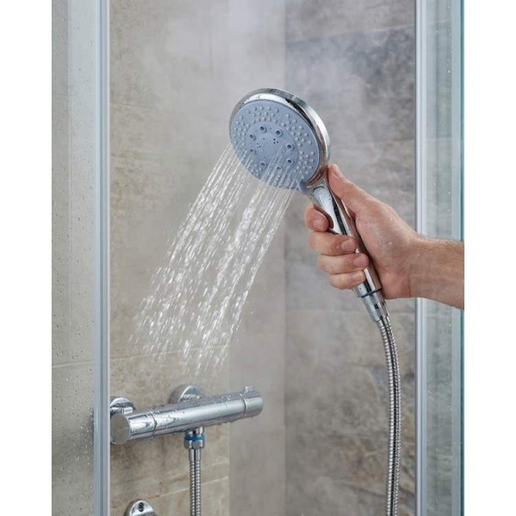 Spiral Hortumlu 4 Kademeli El Duşu Seti Duvar Askılı Banyo Duş Başlığı