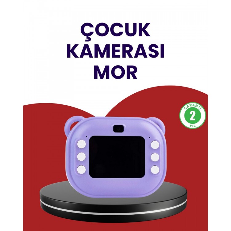 Eğlenceli Şipşak Çocuk Kamerası – Oyun Müzik ve 18 Efektli Anında Baskı