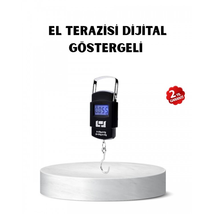 Portatif Dijital El Kantarı – Bavul Kargo ve Paket Tartı Cihazı 50 Kg