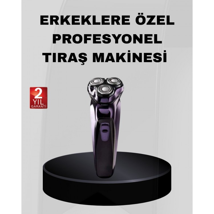 Profesyonel Şarjlı Tıraş Makinesi Ayarlanabilir Başlıklı Kablosuz