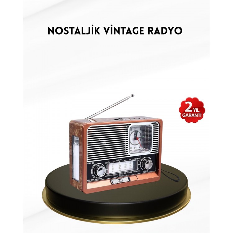 Nostaljik Radyo – Şık Dekoratif Tasarım ve Güvenli 2 Yıl Garanti
