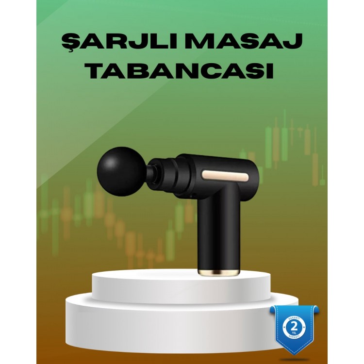 6 Kademeli Kas Masaj Tabancası 4 Başlıklı Güçlü Sessiz Sporcu Masaj Cihazı Şarjlı
