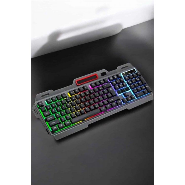 LED Illuminated Gaming Keyboard with USB Port and RGB IlluminationQ Keyboard and Mouse Gift