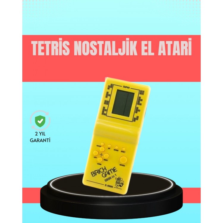 Retro Tetris Handheld Arcade – Battery OperatedPortable Mini Game Console