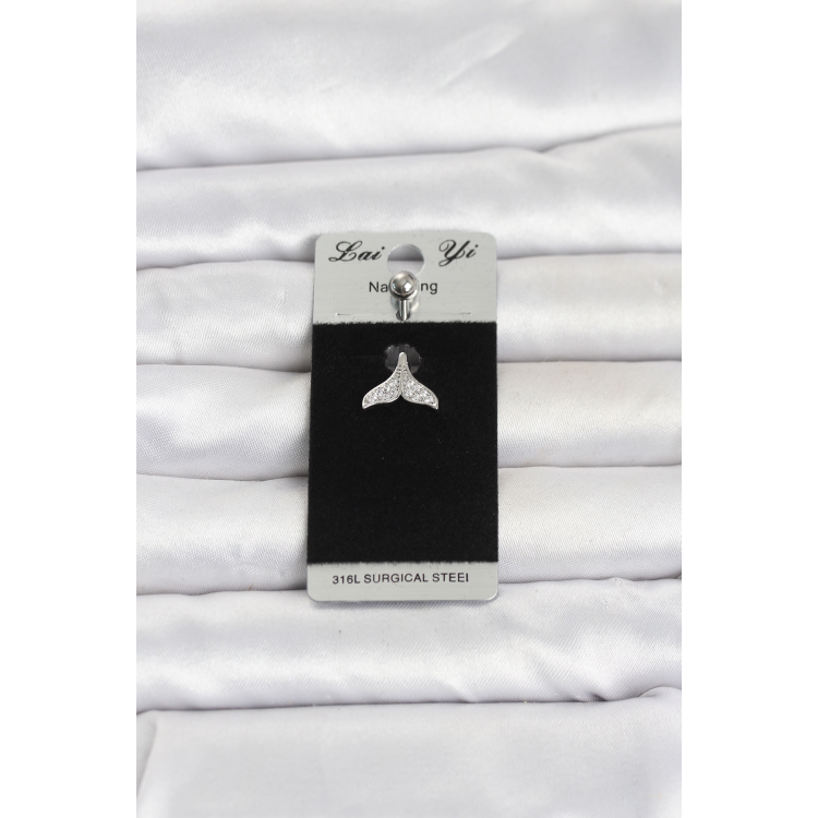 316L Cerrahi Çelik Dolphin Kuyruk Model Göbek Piercing 5886