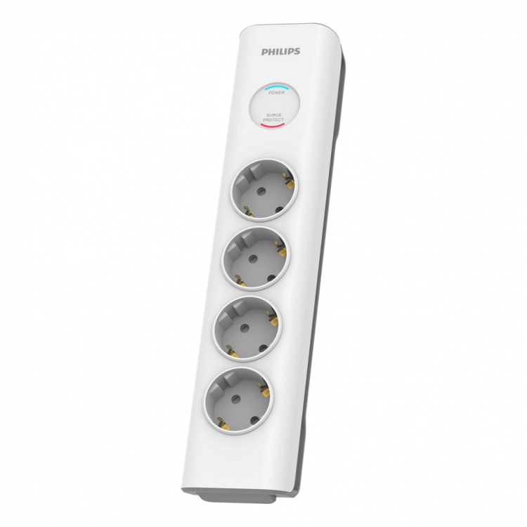 PHILIPS SPN7040WA/62 4 Soket Akım Korumalı Priz 600 Joules 2Mt Örgülü Kablo (Beyaz)(1923)
