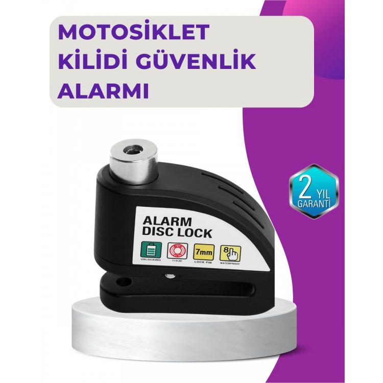 110 dB Alarm Disk Kilidi Motosiklet Scooter Bisiklet Güvenlik