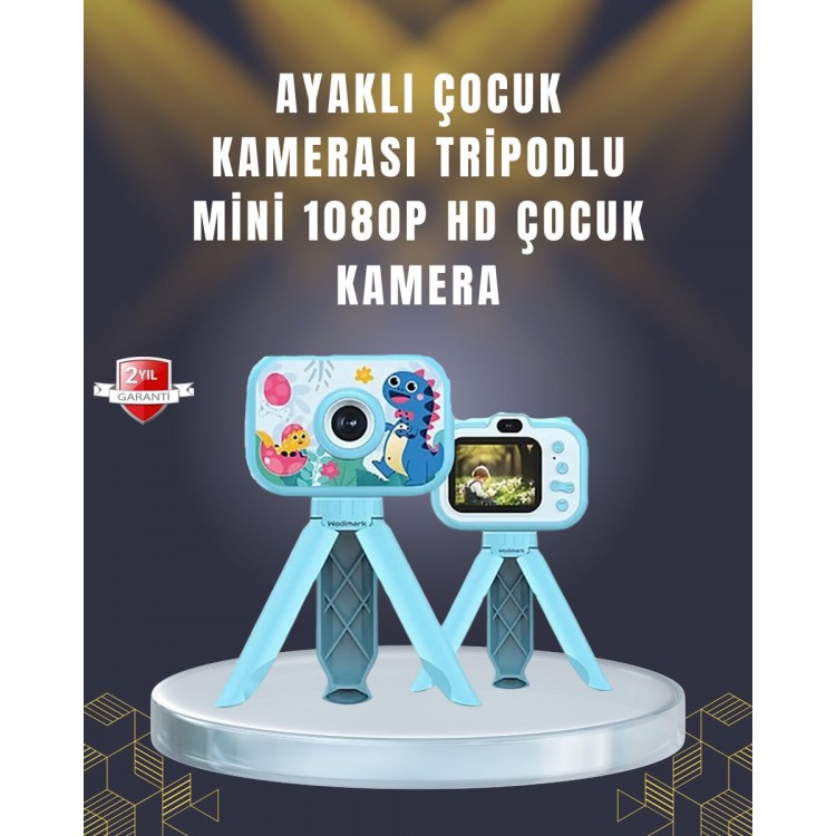2 inç Ekranlı Çocuk Kamerası – Çizgi Film Efektli ve Müzik Çalar Özellikli