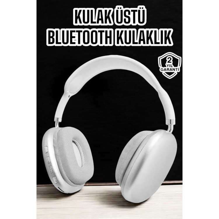 P9 Plus Wireless On-Ear Bluetooth Headset WhiteHigh Sound Quality