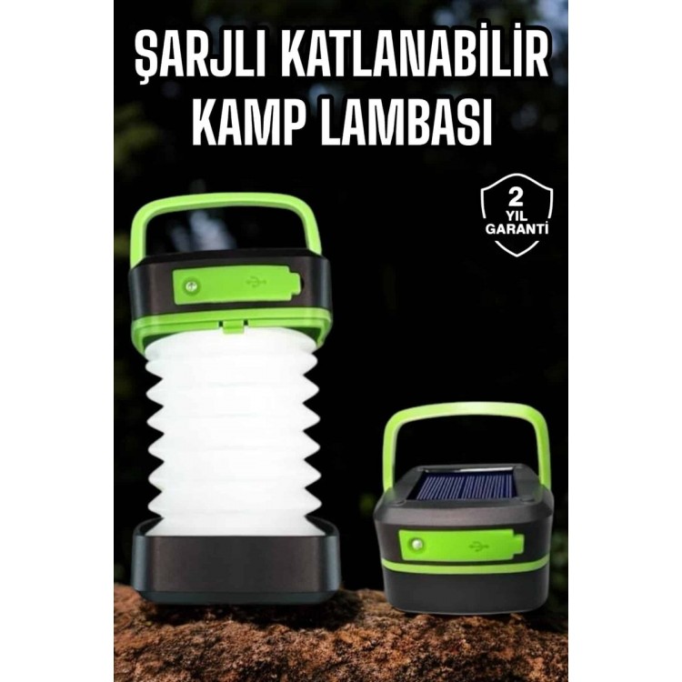 Led Lamp Camping Lamp Lightweight Portable Charging TimeAccordion with Flashlight