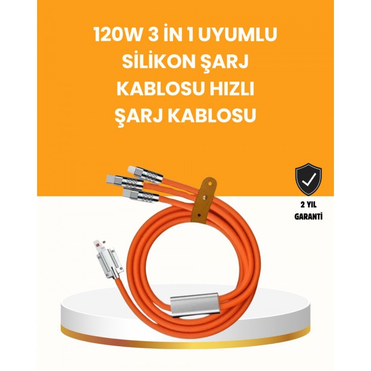 Multi-Device Friendly 120W Fast Charging Cable– Every Device is at Your Hand with a Single Cable