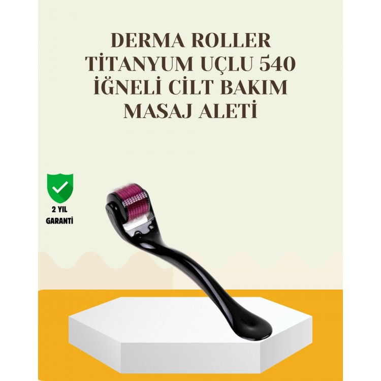 Titanyum Dermaroller 540 İğne Cilt Onarım ve Kolajen Üretim Desteği