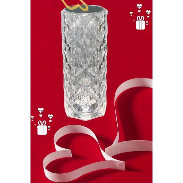 Gift for Valentine's Day Crystal Lamp Gift for LoverUSB Rechargeable Night Light